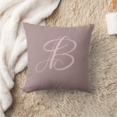 Letter B Monogram Initiaal Aangepast Kussen (Deken)