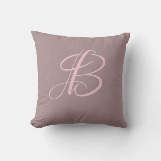 Letter B Monogram Initiaal Aangepast Kussen (Voorkant)