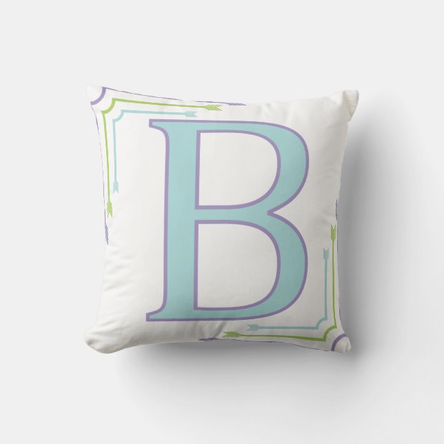 Letter B - Monogram Pillow Kussen (Voorkant)