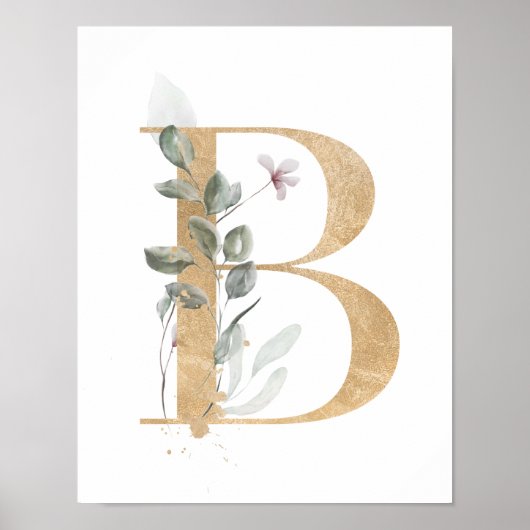 Letter B Monogram Poster (Voorkant)