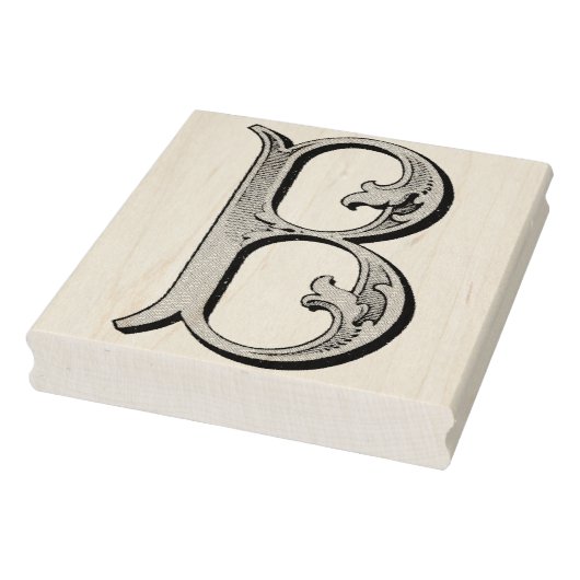 Letter B Monogram  Rubber Kunststempel Rubberstempel (Stempel)