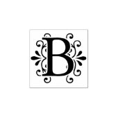 Letter B Monogram Rubberstempel (Afrduk)
