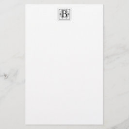Letter B Monogram Stationery Briefpapier