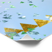 Letter B Monogram Waterverf Cute Mermaid Nursery Perfect Poster (Hoek)