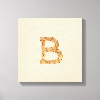 Letter B op gekleurd, gerekt canvas Afdruk
