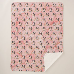 Letter B Sherpa Deken