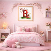 Letter B Sprookjes Kunst Poster - Kersenbloesem