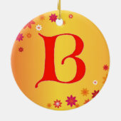 Letter B-versiering Keramisch Ornament (Achterkant)