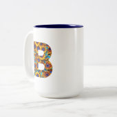 Letter B with sunflowers mug (Devant gauche)