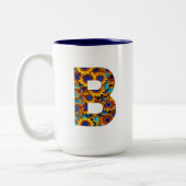 Letter B with sunflowers mug (Gauche)