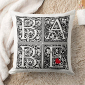  letter "BABE" met klein rood hart Kussen (Deken)