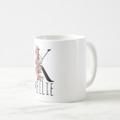 Letter BirthFlower Monogram Name Mug (Devant droit)