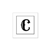 Letter C 1 inch rubberen stempel (Afrduk)