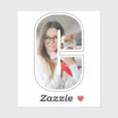 Letter C Alphabet & Photo Custom-Cut Vinyl Sticker (Feuille)