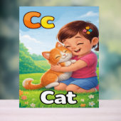 Letter C Alphabet Poster – C is for Cat  Cute Kids (Neutre)