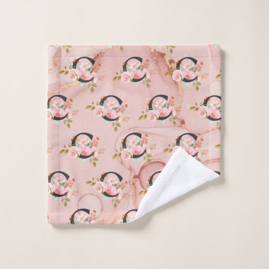 Letter C Bad Handdoek (Wasdoekje)