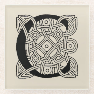 Letter C Celtic Knot Monogram Glazen Onderzetter