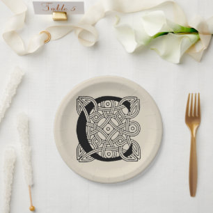 Letter C  Celtic Knot Monogram Papieren Bordje