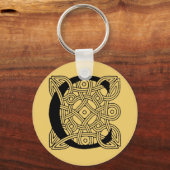 Letter C Celtic Knot Monogram Sleutelhanger (Voorkant)