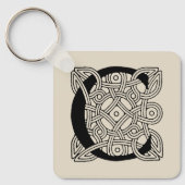 Letter C Celtic Knot Monogram Sleutelhanger (Voorkant)