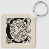 Letter C Celtic Knot Monogram Sleutelhanger (Achterkant)