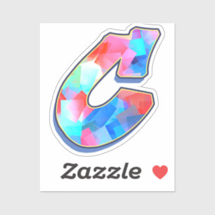 Letter C -  Color Mix Sticker