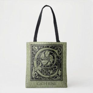 Letter C First Letter Monogram Gepersonaliseerd Draagtas
