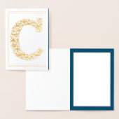 Letter C Initiaal Vliegtuigluchtvaart Folie Kaarten (Display)