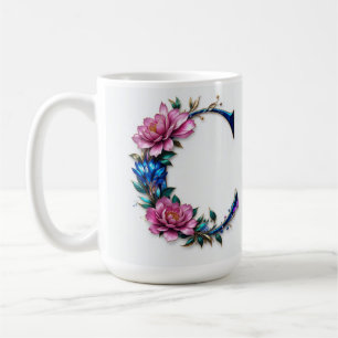 Letter C Koffie Mok – Bloemontwerp voor Gifting