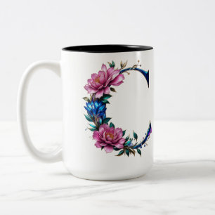 Letter C Koffie Mok – Bloemontwerp voor Gifting