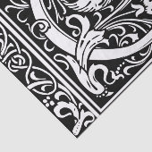 Letter C Middeleeuws Monogram Art Nouveau Tissuepapier (Detail)