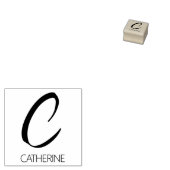 Letter C Monogram Aangepaste rubberen stempel (Gestempeld)