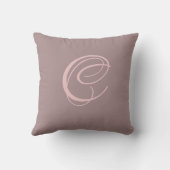 Letter C Monogram Initiaal Aangepast Kussen (Achterkant)