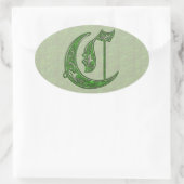 Letter C Oval Sticker (Tas)