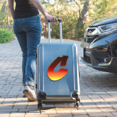 Letter C - vlammen Sticker (Koffer Insitu)