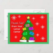 Letter Carrier (Mailman) Dank u Briefkaarten (Voorkant / Achterkant)