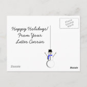 Letter Carrier (Mailman) Dank u Briefkaarten (Achterkant)