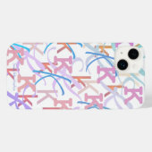 Letter Confetti "K" iPhone Case (Verso Horizontal)