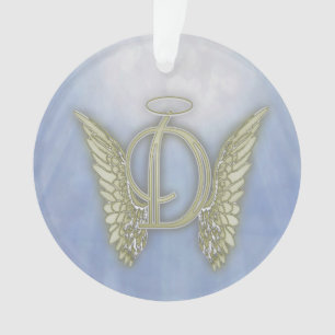 Letter D Angel Monogram Ornament