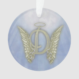 Letter D Angel Monogram Ornament
