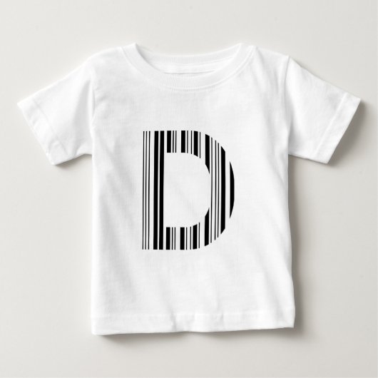 LETTER D BAR CODE Eerste Initiaal Barcodepatroon (Voorkant)