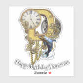 Letter D Birthday Customization Sticker (Vel)