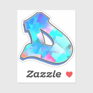 Letter D - Color Mix Sticker