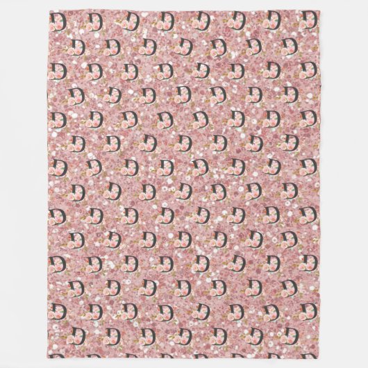 Letter D Fleece Deken (Voorkant)