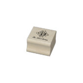 Letter D Initiaal Elegant Flourish Monogram Name Rubberstempel (Stempel)