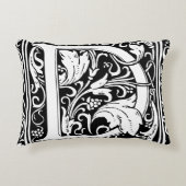 Letter D Middeleeuws Monogram Art Nouveau Decoratief Kussen (Voorkant)