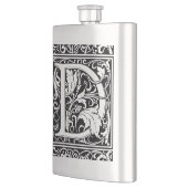 Letter D Middeleeuws Monogram Art Nouveau Flacon (Links)