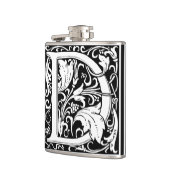 Letter D Middeleeuws Monogram Art Nouveau Heupfles (Links)