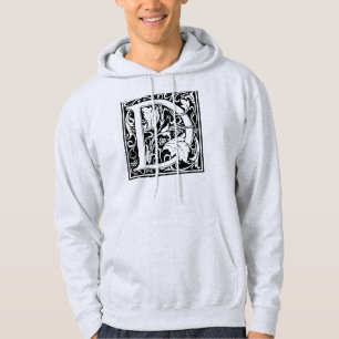 Letter D Middeleeuws Monogram Art Nouveau Hoodie