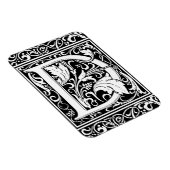 Letter D Middeleeuws Monogram Art Nouveau Magneet (Rechterzijde)